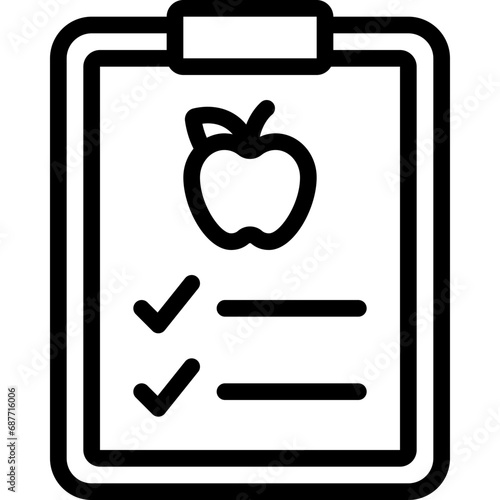 Fruit On Checklist Icon