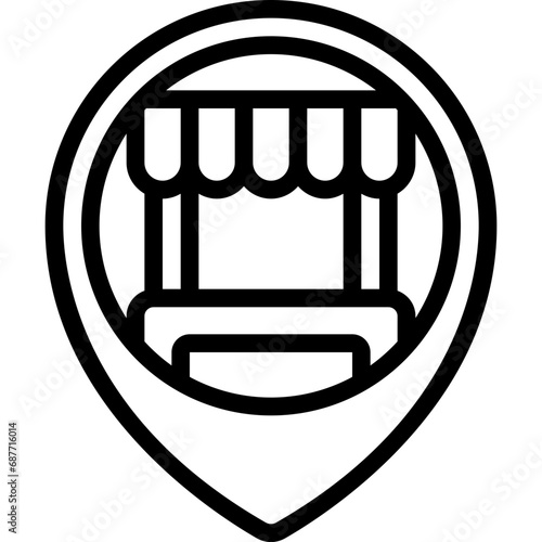 Farmers Market Location Pin Icon