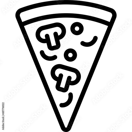 Vegetarian Pizza Slice Icon