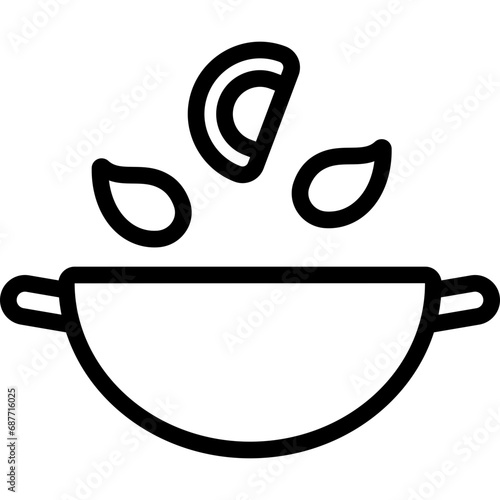 Wok With Salad Icon