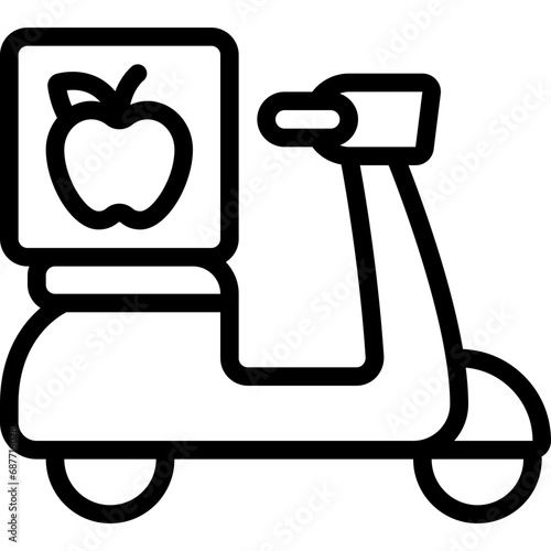 Vegetarian Food Delivery Icon