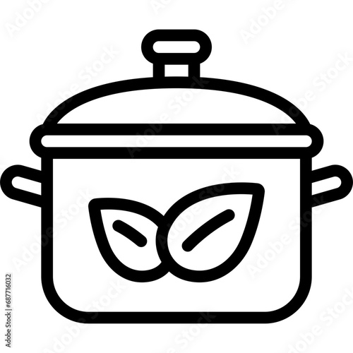 Vegetarian Cooking Pot Icon