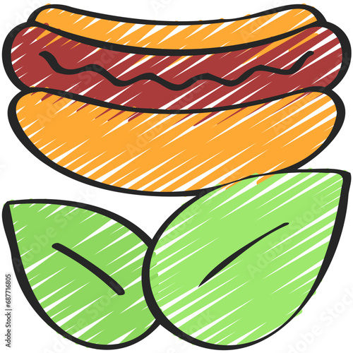 Vegetarian Sausage Icon
