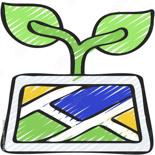 Leaves With Map Icon