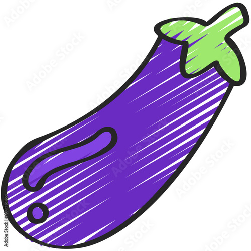 Aubergine Fruit Icon