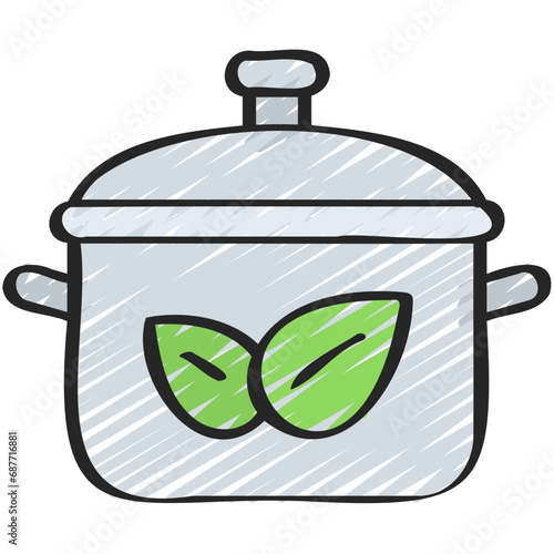 Vegetarian Cooking Pot Icon