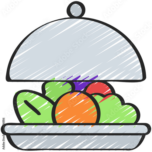 Vegetarian Meal Dish Icon