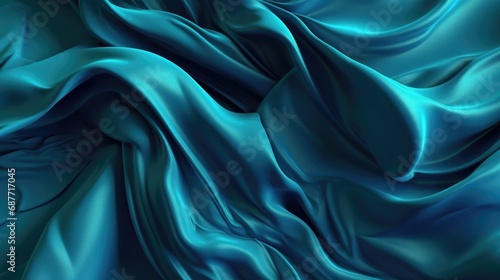 Turquoise Silk Satin Luxury Bedsheet background backdrop gutai, layered mesh, curves, poured, abstract, wavy, deep, sea, ocean wallpaper, azure, bluetiful, cornflower, dodger baby blue, textile bed
