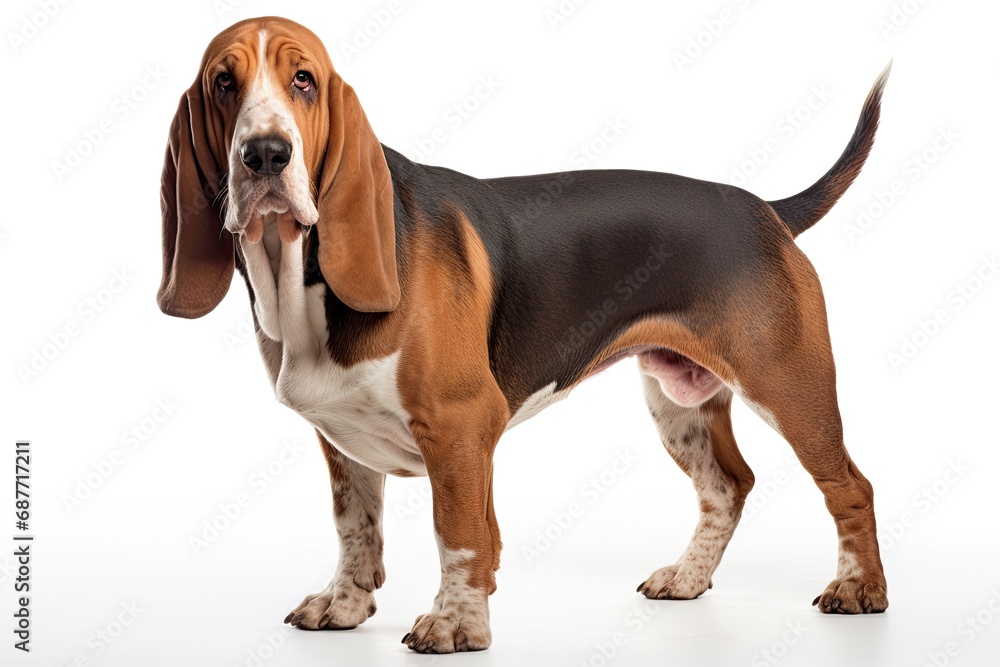 Realistic basset hound clipart