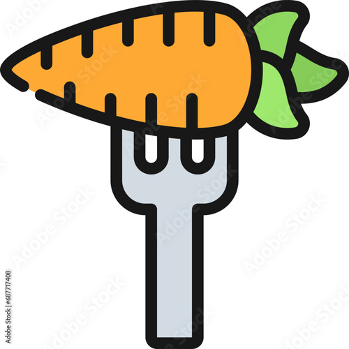 Fork In Carrot Icon