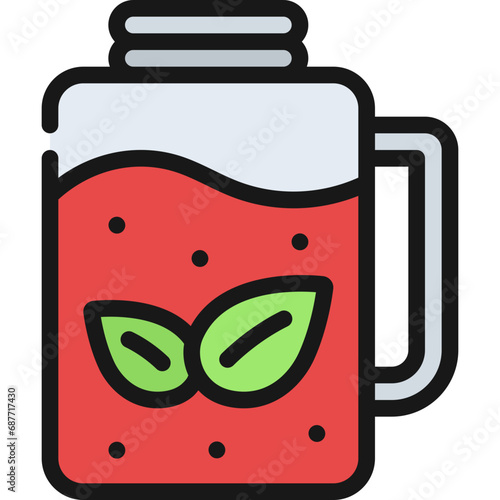 Vege Juice Drink Icon