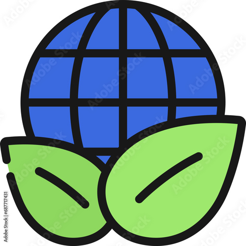 World Green Leaves Icon