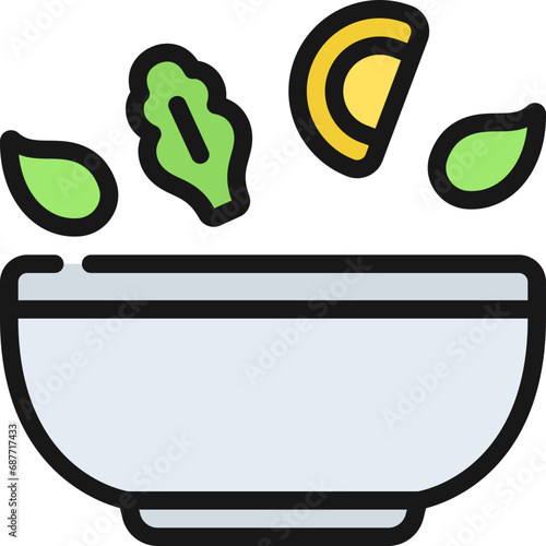 Salad Bowl Mixing Icon