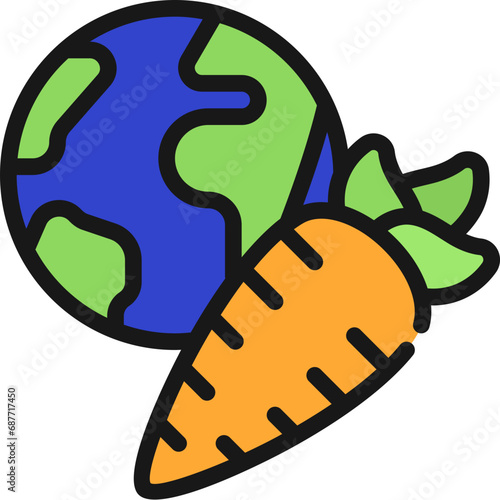 Carrot On World Icon