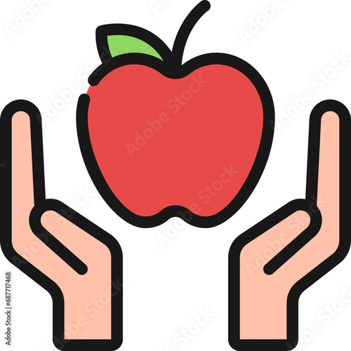 Give Apple Fruit Icon