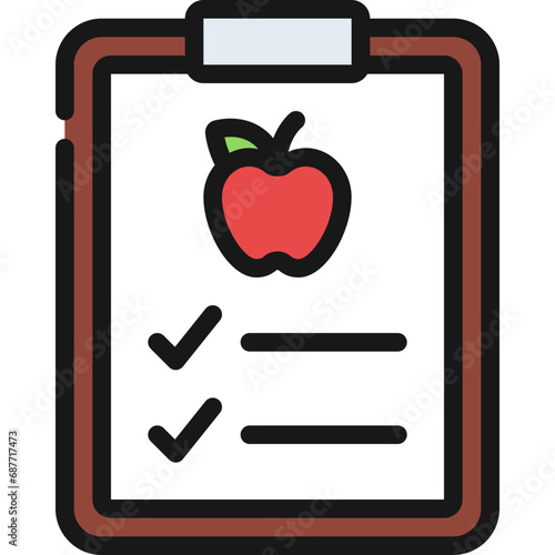 Fruit On Checklist Icon