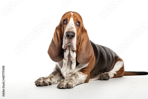 Realistic basset hound clipart