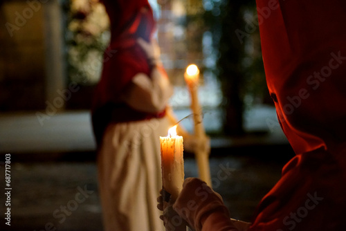 A couple of Nazarenes during Holy Week