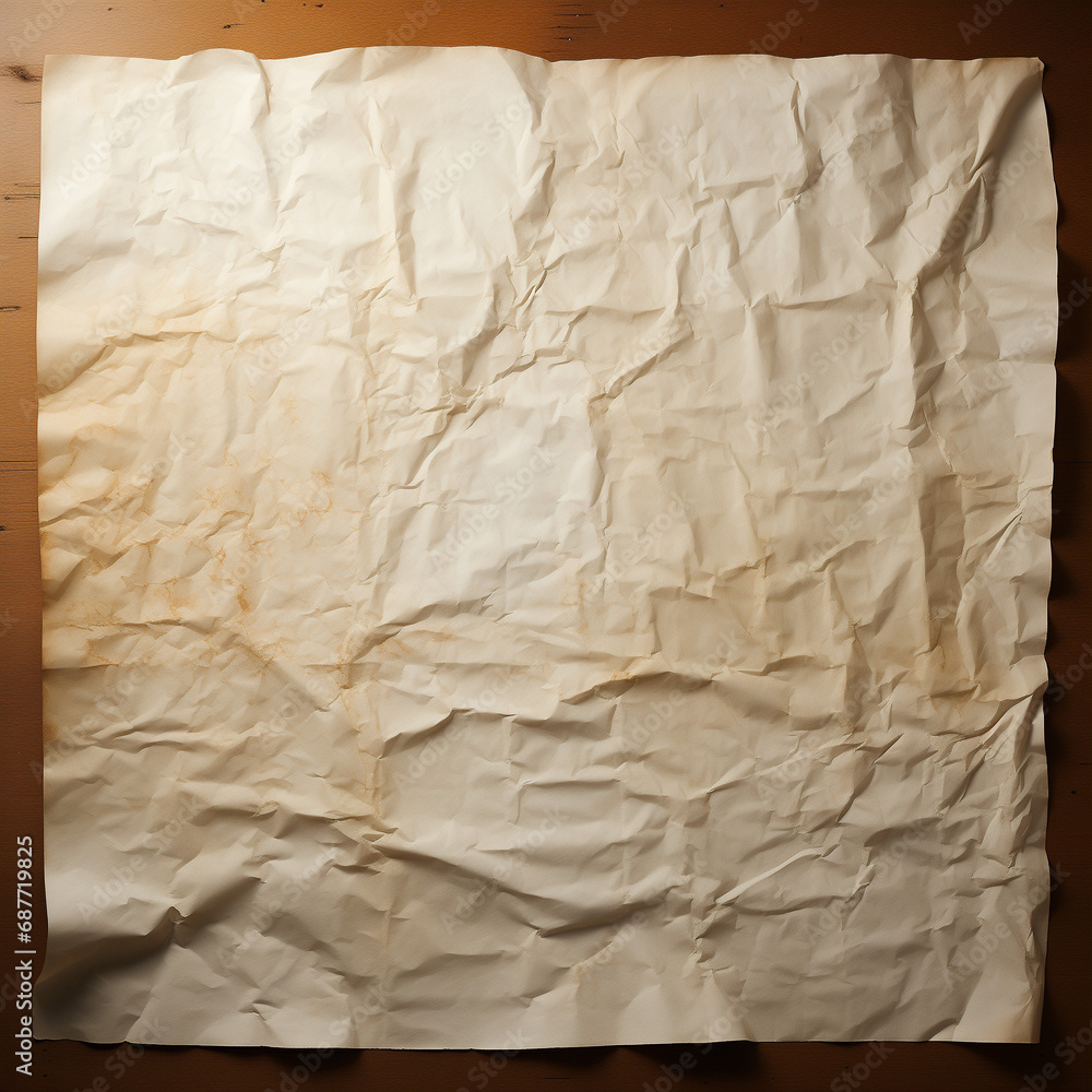 Obraz premium A frontal view of tea-stained paper, captivating with its traditional patterns and delicate folds