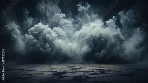 Artistic Composition of Smoke in Single-Color - A Bold Statement in Abstract Art