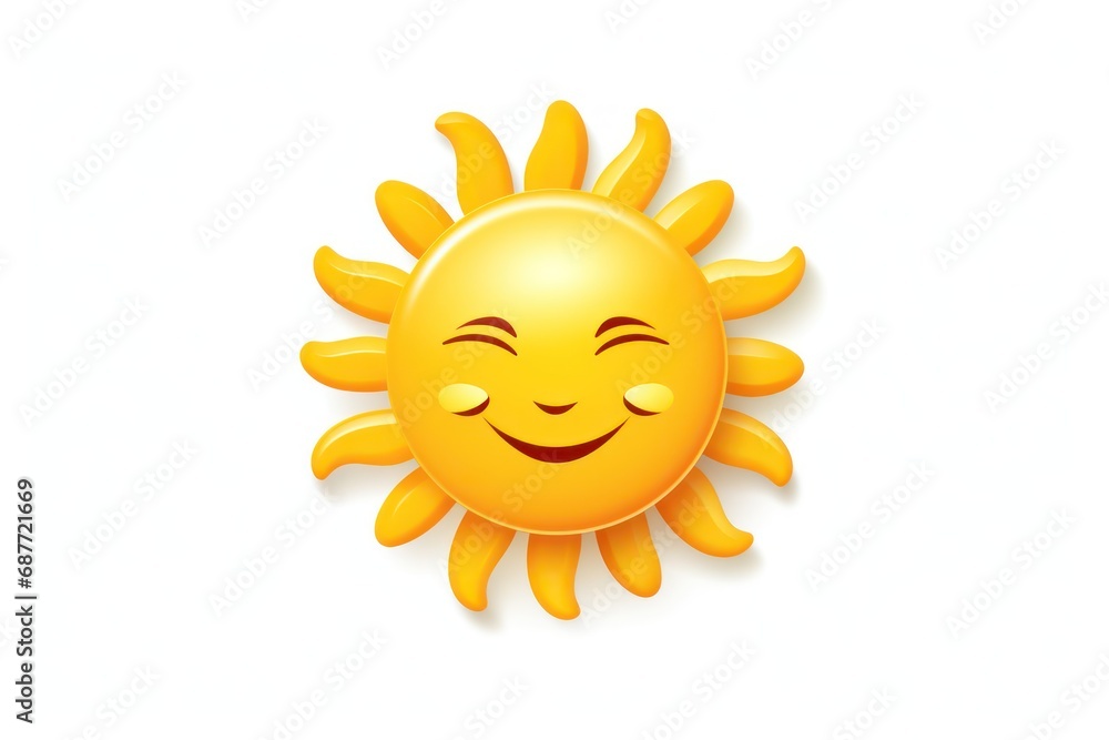 Sunshine icon on white background 