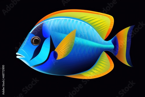 Surgeonfish icon on white background