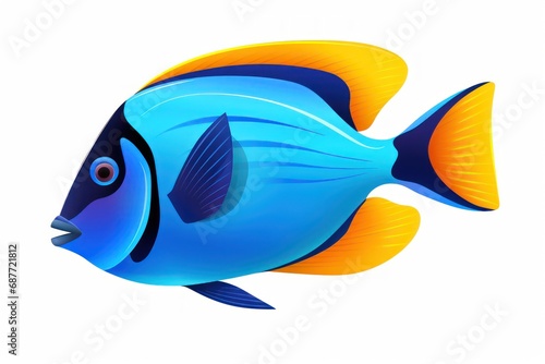 Surgeonfish icon on white background