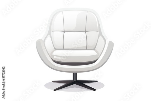 Swivel chair icon on white background 