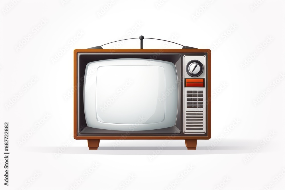 Television icon on white background 