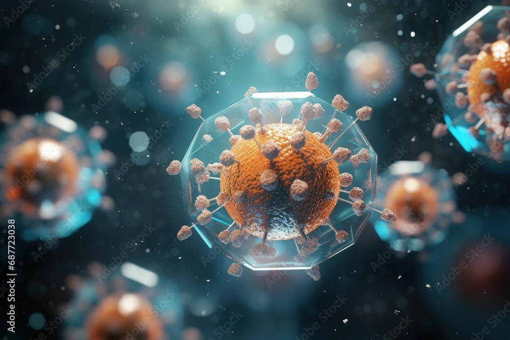 Virus, microscopic infectious agent, nucleic acid, rna dna