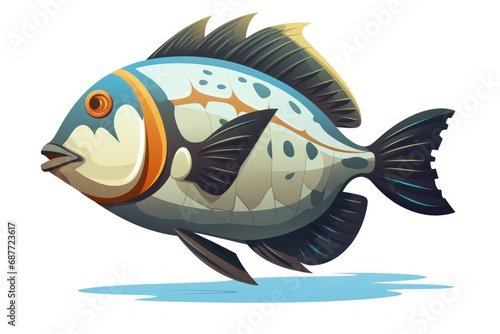 Triggerfish icon on white background 