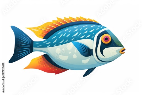 Triggerfish icon on white background 