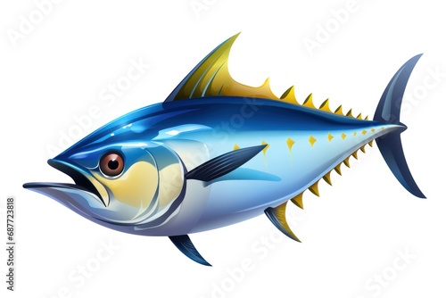 Tuna icon on white background 