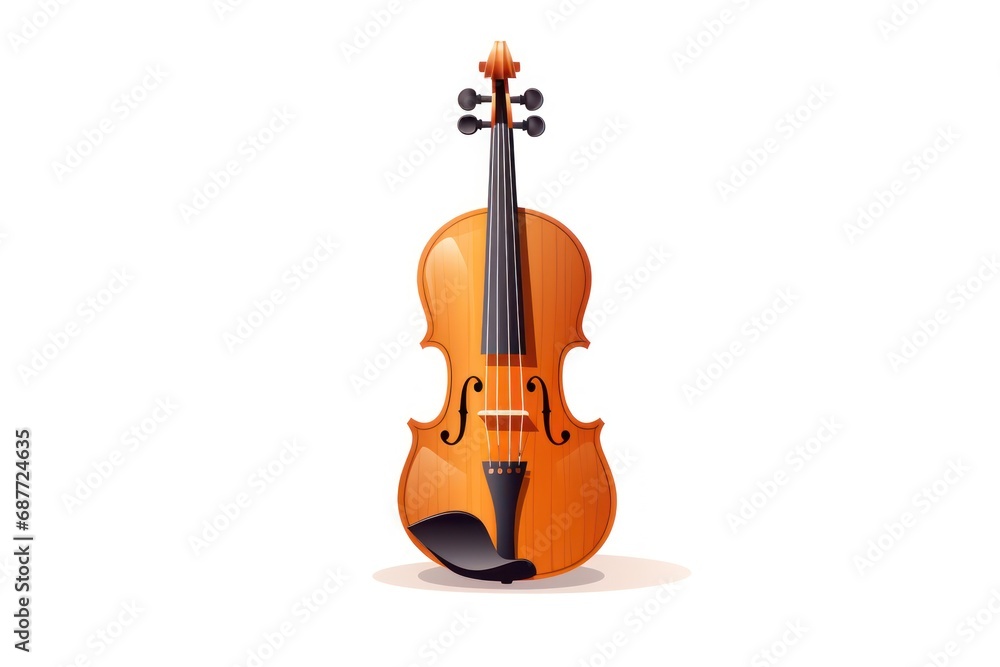 Violin icon on white background 