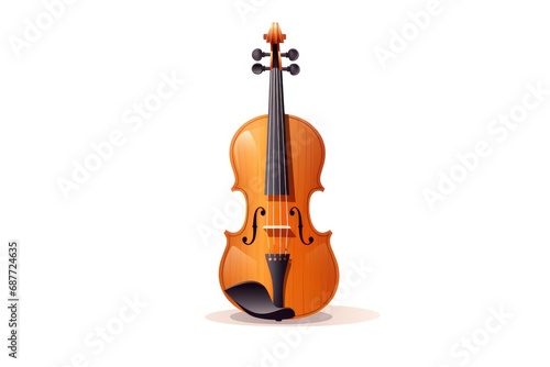 Violin icon on white background 