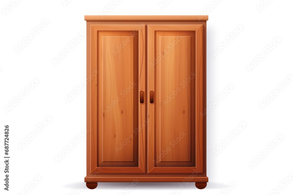 Wardrobe closet icon on white background