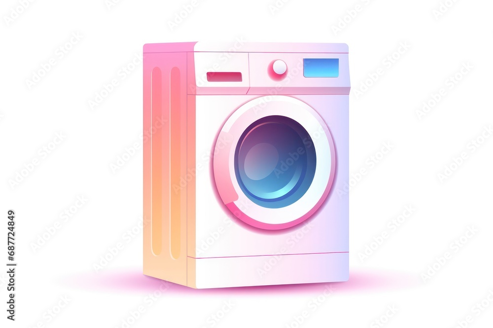 Washing machine icon on white background