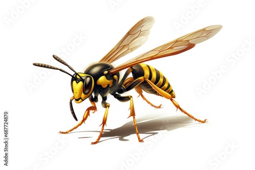 Wasp icon on white background 