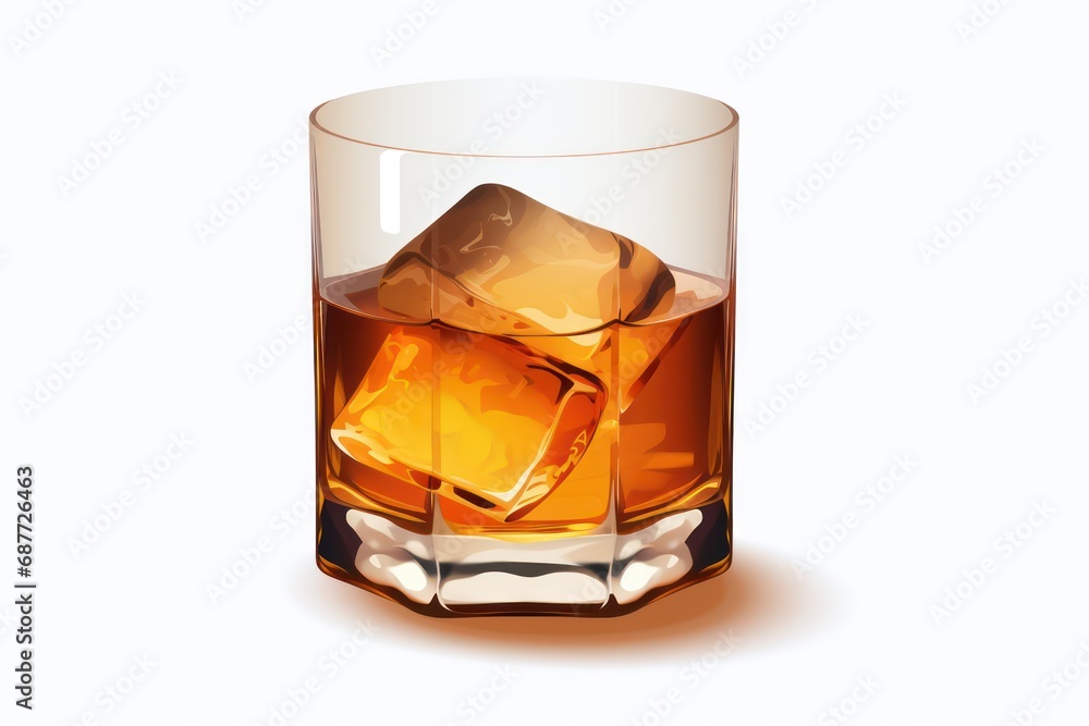 Whiskey icon on white background 