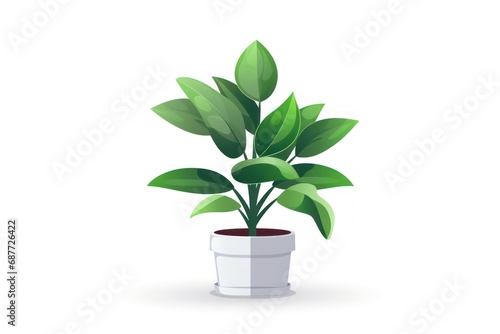 ZZ plant icon on white background