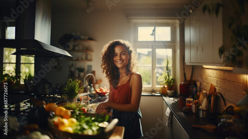 smiling caucasian woman in ...