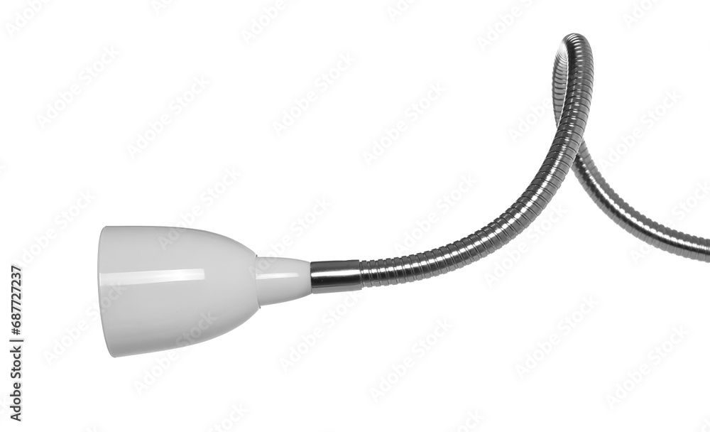 Modern flexible led lamp for reading books isolated on white, clipping path Modern flexible led lamp for reading books isolated on white, clipping path