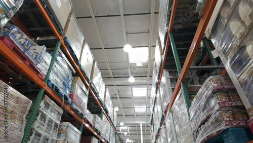 Food on pallets at Costco Wholesale Club Pembroke Pines Florida