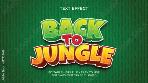 BACK to JUNGLE 3D text effect