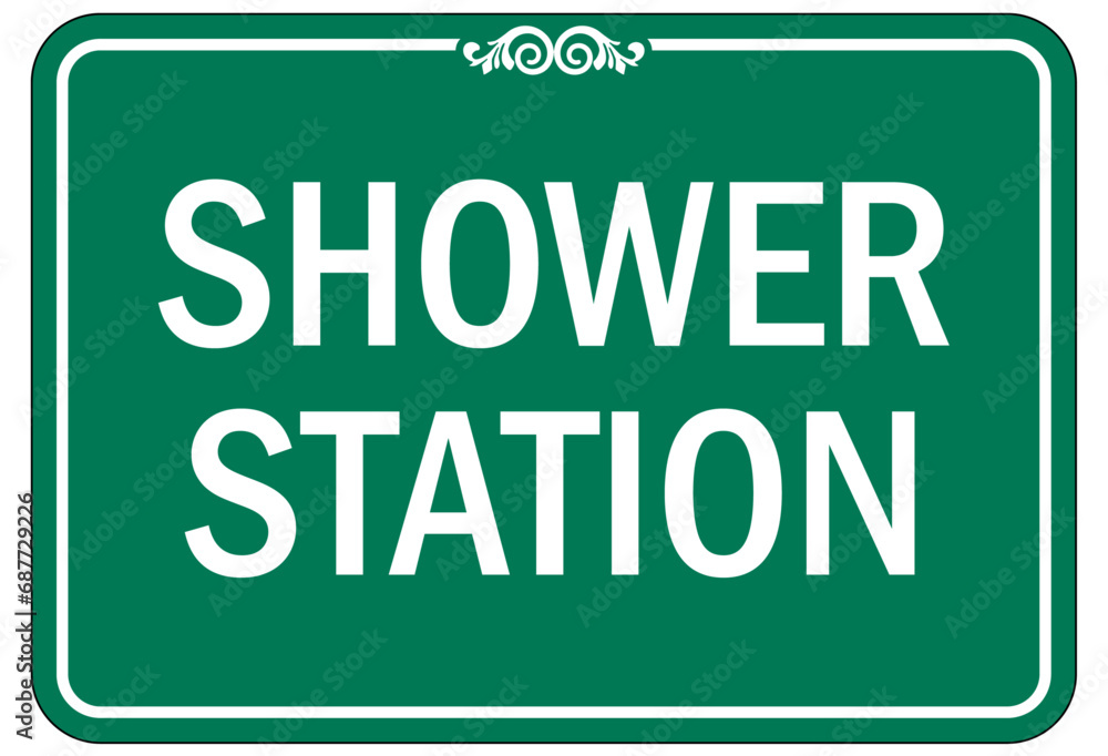 Emergency safety shower sign Emergency safety shower sign