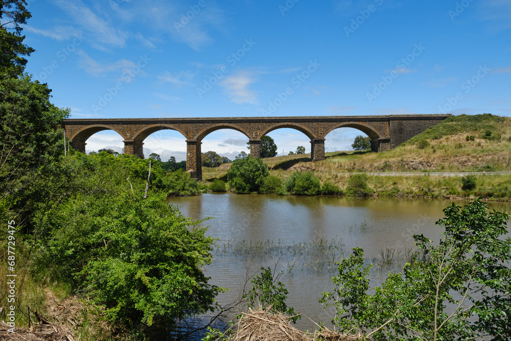 The Malmsbury Viaduct is a large brick and stone masonry arch bridge over the Coliban River at Malmsbury on the Bendigo Railway in Victoria Australia.