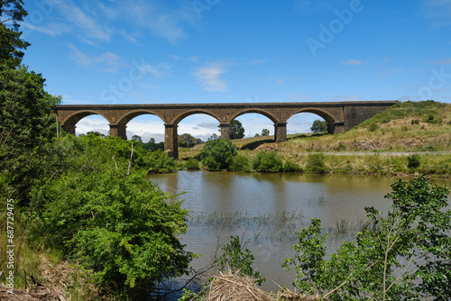 The Malmsbury Viaduct is a large brick and stone masonry arch bridge over the Coliban River at Malmsbury on the Bendigo Railway in Victoria Australia.