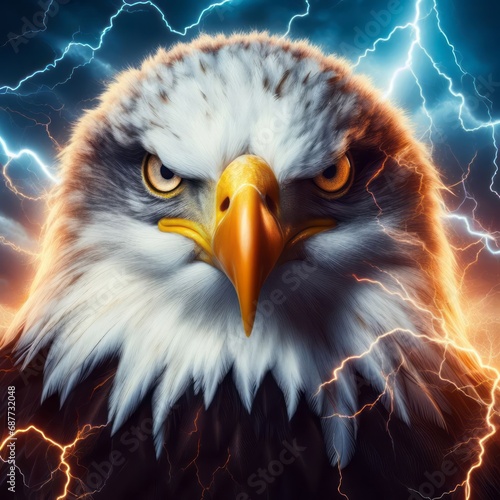 Powerful eagle. Generative AI.