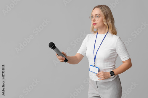 Portrait of female journali...