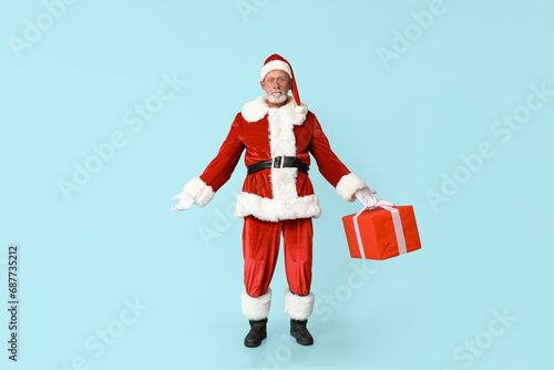 Santa Claus in glasses with...